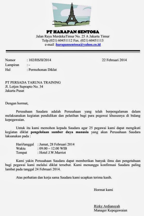 Penawaran barang kepada yth pimpinan toserba di jlraya cipanas cianjur Contoh Surat Penawaran Barang Bentuk Semi Block Style