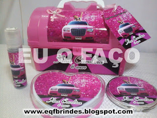 limousine rosa, kit maquiagem limousine rosa, brinde limousine rosa, lembrancinha limousine rosa, festa limousine rosa, tema limousine rosa