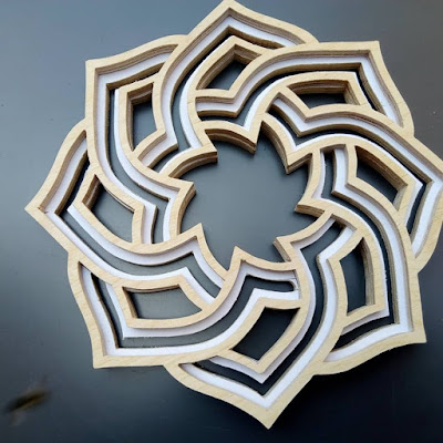 islamic layered decor scroll saw pattern