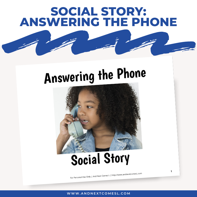 Answering the phone social story