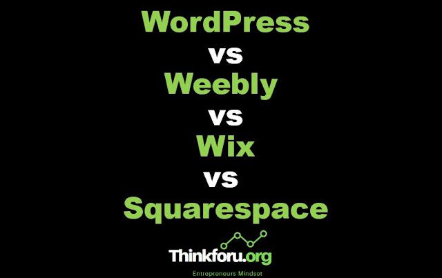 Cover Image of A detailed comparison between [ Wordpress vs Weebly vs Wix vs  Squarespace ] with How to make money from these types of platform with example