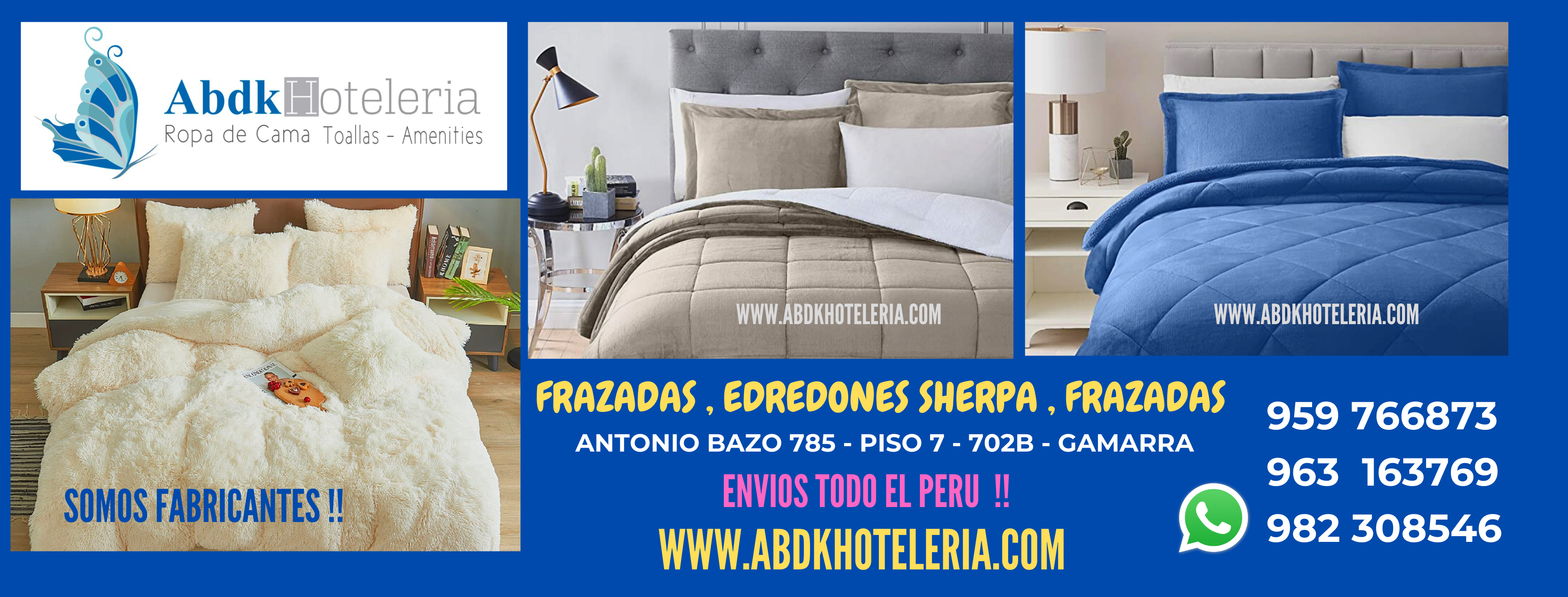 & SABANAS PERU - ABDK HOTELERIA : EDREDONES SHERPA