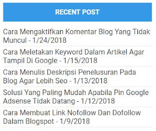 Cara Membuat Recent Post Blogger Dengan Praktis Cara Membuat Recent Post Blogger Dengan Mudah