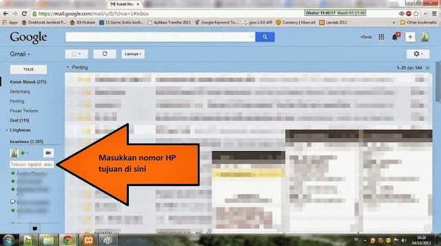 Cara Mengirim SMS melalui GMail - Langkah 1