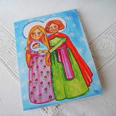 Holy Family, Nativity, crib, creche, Jesus, Mary, Joseph, Three Kings, angel, star, art print, greeting card, postcard, Christmas holiday Cyber Monday sale, gift present idea, Christ, special offer