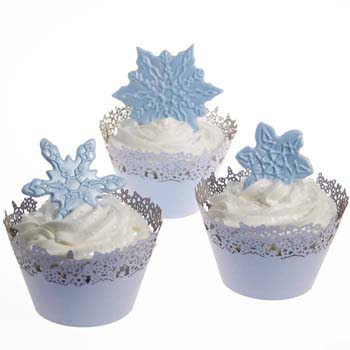 Winter Snowflake Cupcakes Tools and Ingredients