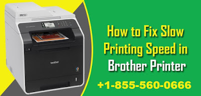 How can slow printing speed be improved in Brother printer?