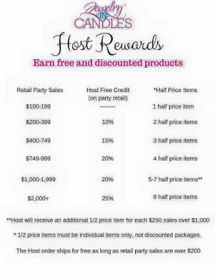 Jewelry In Candles Host Rewards