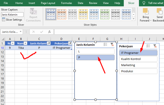 Cara Menggunakan Insert Slicer di Excel