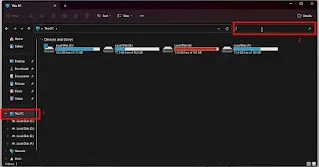 Lewat Search Yang Ada Pada File Explorer (Via This PC)