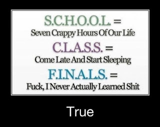 School, class and finals definition