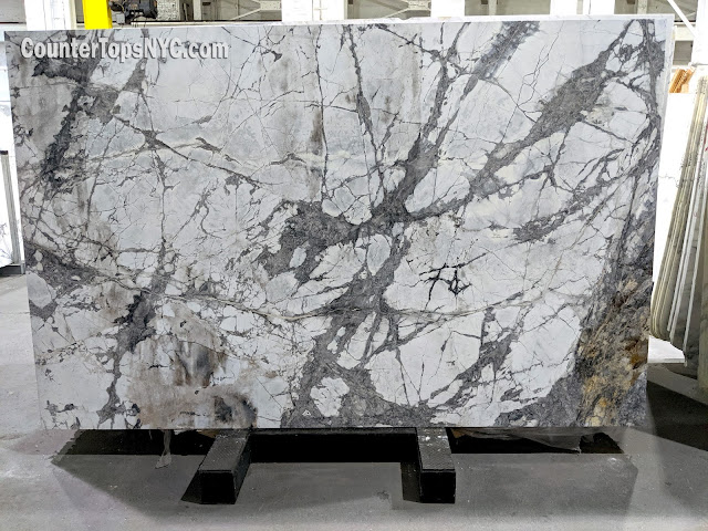 Invisible White Marble Slabs NYC