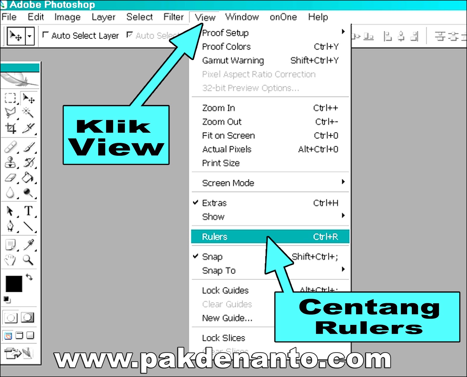 Cara menampilkan ruler di photoshop  PAKDE NANTO