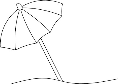 umbrella, beach, sun, design, clip art, sketch