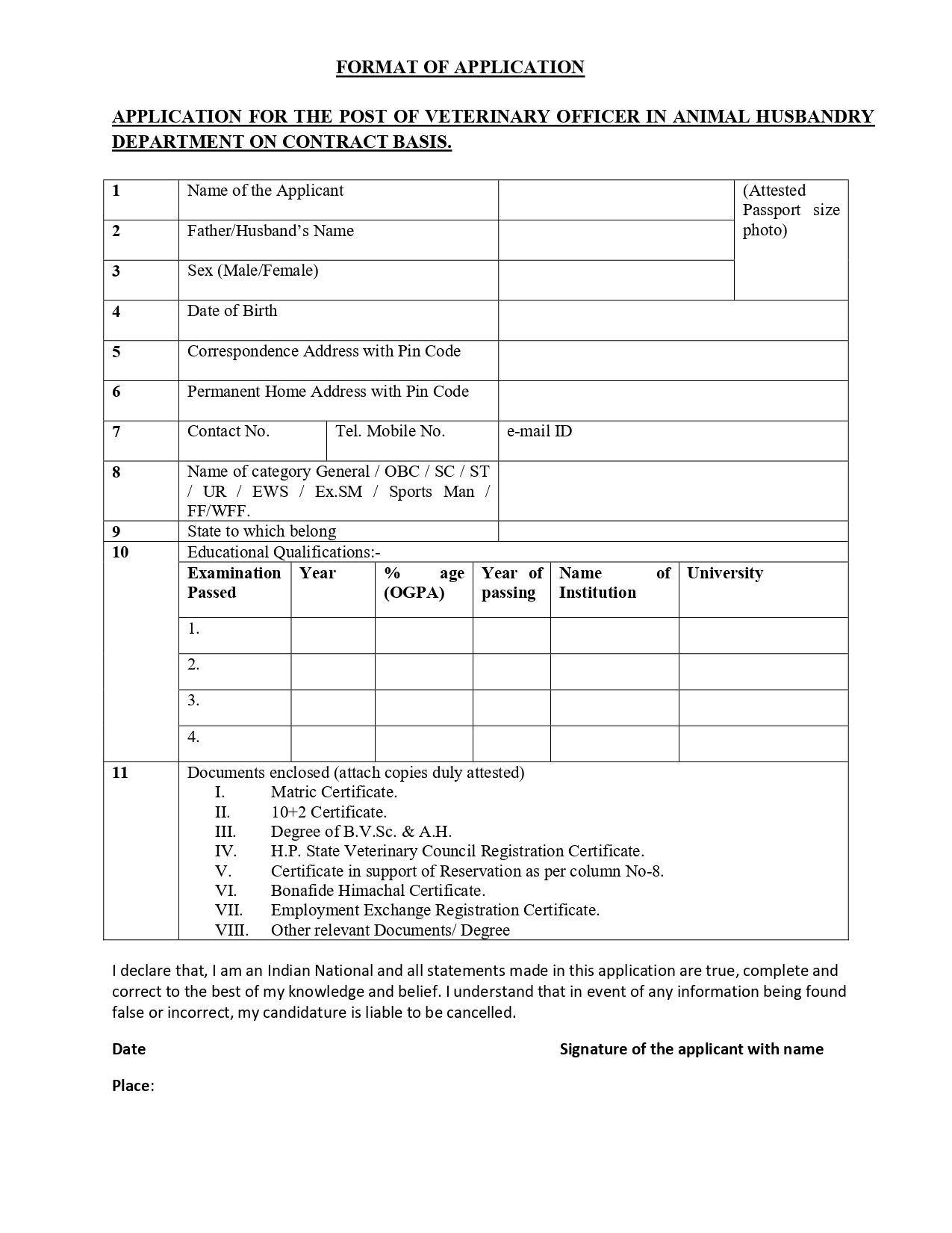 Department of Animal Husbandry, Himachal Pradesh, Shimla - HPSSC Hamirpur -  HPSSSB Hamirpur Previous Exam Paper, Admit Card, Current Affairs and HP GK
