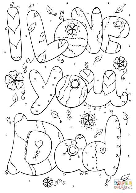 Click The Love You Dad Coloring Pages 