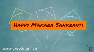 Happy Makara Sankranti wishes with 3 Kites 