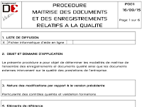 Exemple De Procédure De Maitrise Des Documents