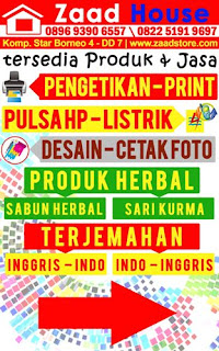 Pengetikan | Print | Desain | Cetak Foto | Produk Herbal di Jalan Kakap, Pasar Parit Gadoh, Punggur, Pal 9, Pal 13 Kubu Raya