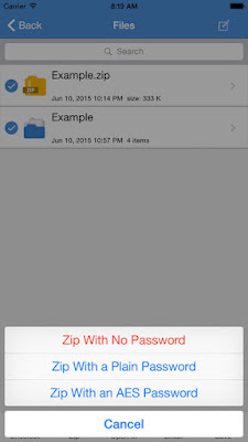 تطبيق مجانى مميز لإدارة وفك وضغط الملفات للايفون والايباد والايبود تاتش iZip - Zip Unzip Unrar Tool.11.4.iOS
