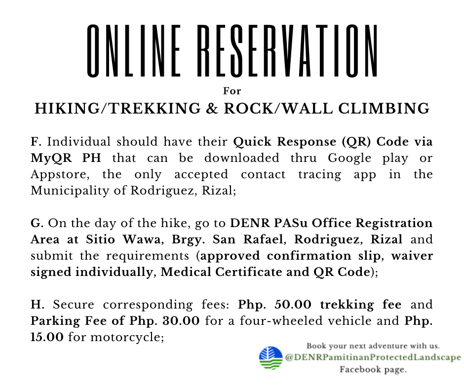 Mt. Pamitinan | Mt. Binicayan | Mt. Hapunan Banoy Online Reservation for Hiking, Trekking and Rock/Wall Climbing