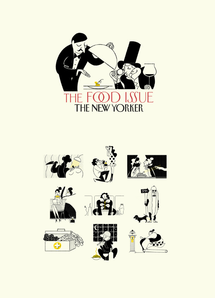 Spot illustrations The Food Issue for the NewYorker   by Simone Massoni