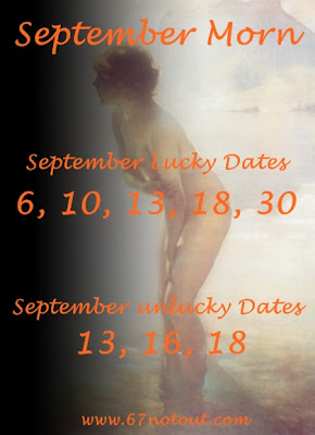 Lucky and unlucky dates for month of September