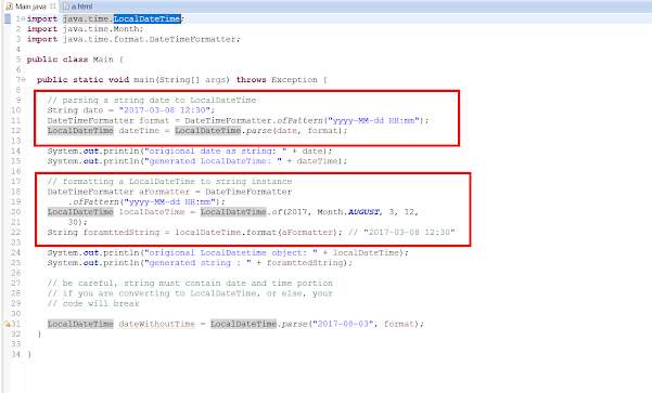 How to format/parse dates with LocalDateTime in Java 8 - Example Tutorial