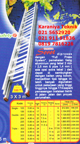 Tangga Aluminium PLN | Sorong| Extension 3 Lapis