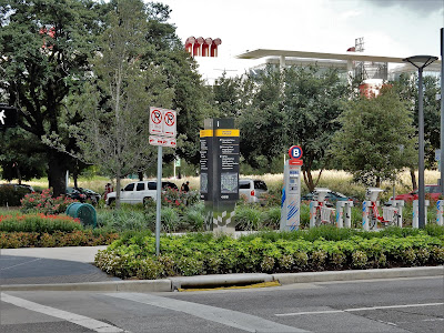 B-Cycle station on Crawford at Walker St.  925 Crawford St, Houston, TX 77010