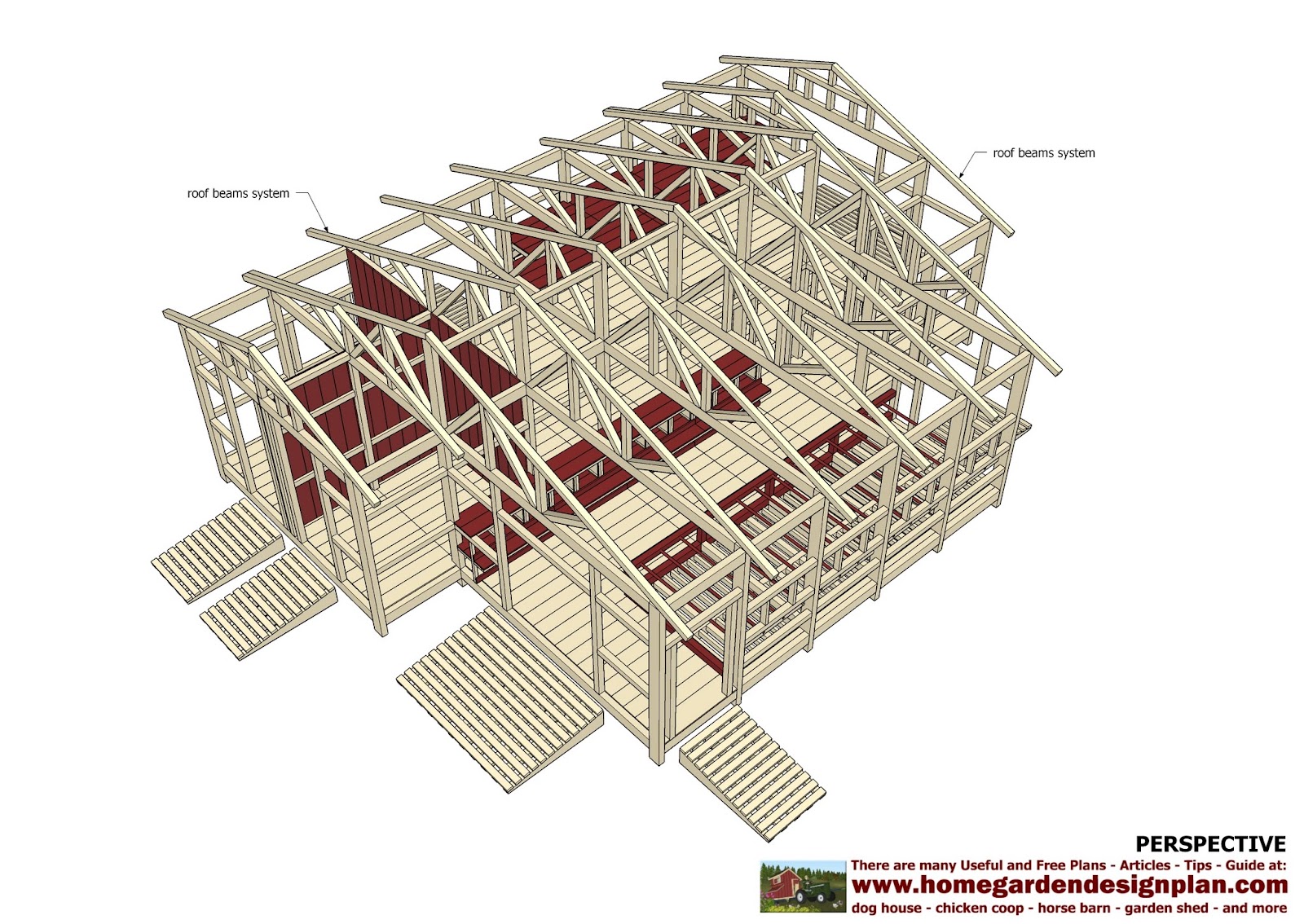 home garden plans: CS100 - Chicken coop plans - Garden shed plans