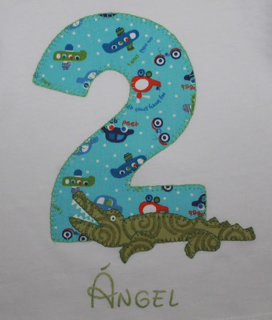 camiseta cumpleaños 2 años cocodrilo