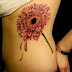 Designs of Daisy Flower on Women Hip