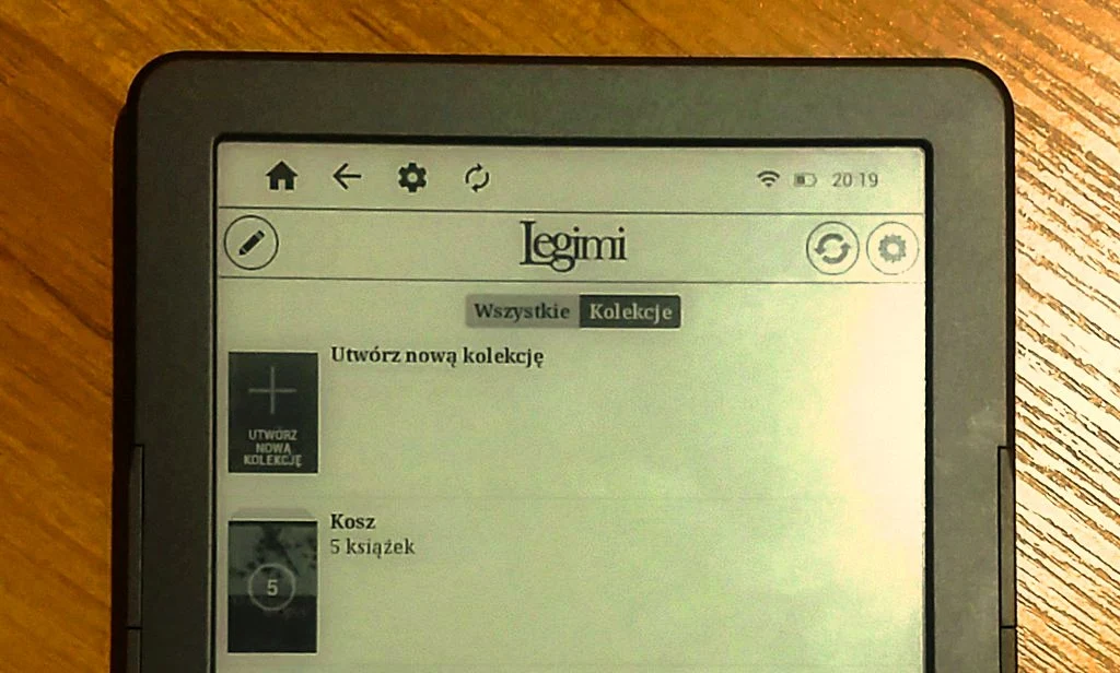 Kolekcje w aplikacji Legimi na InkBOOK Classic