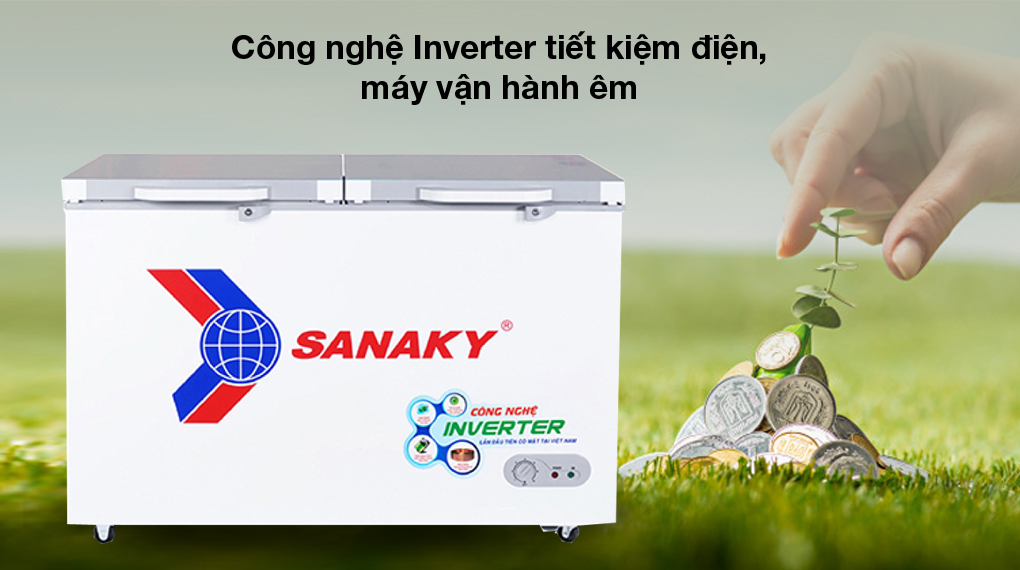 Tủ đông Sanaky Inverter 305 lít VH4099A4K