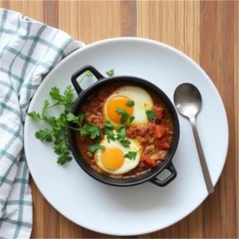 Shakshuka with Zucchini and Cilantro-Serves 2