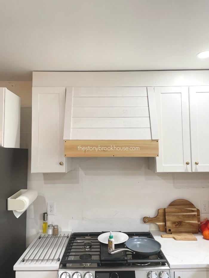 DIY Range Hood Reveal  Diy kitchen renovation, Kitchen hood design,  Kitchen range hood