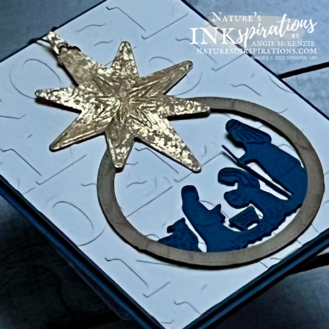 Stampin' Up! Noel Nativity Christmas card showing details | Nature's INKspirations by Angie McKenzie