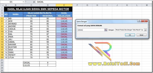 Memberi Warna dengan Syarat atau Kriteria Tertentu-03