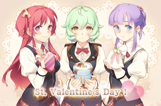 anime girls, cute girls,valentines day