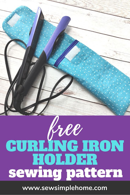 Travel safely with your curling iron or flat iron when you sew up your own DIY curling iron holder with this simple pattern and tutorial.