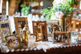 Photo table at wedding
