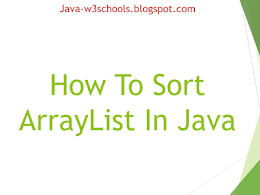 How To Sort ArrayList In Java – Collections.Sort