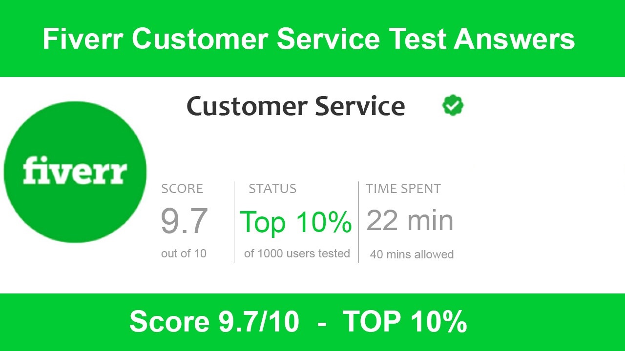 Fiverr Customer Service Test Answers 2021