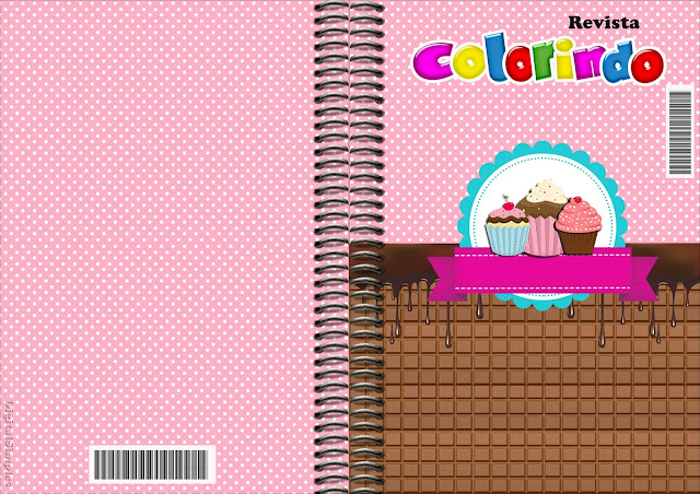 Carátula de libro para colorear de Chicas Haciendo Cupcakes para imprimir gratis.