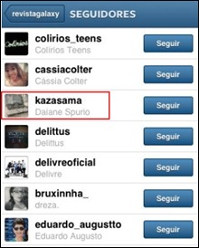 Daiane Seguiu no Instagram