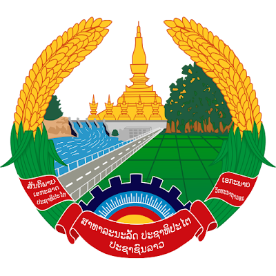 Coat of arms - Flags - Emblem - Logo Gambar Lambang, Simbol, Bendera Negara Laos