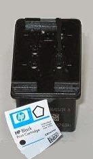 Several holes located in the in the back part of the cartridge can be used to disperse most of the ink.