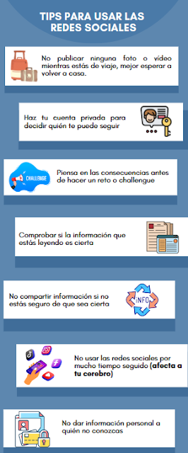 Infografía de tips para usar mejor las redes sociales