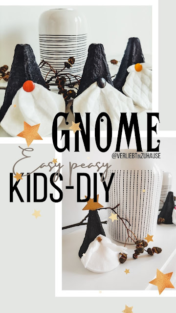 Kids-DIY: Einfach & kinderleicht selbstgebastelte Gnome aus Eierkarton selbermachen  https://verliebtinzuhause.blogspot.com